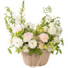 Композиция с эустомой, диантусами и розами «Нити нежности»